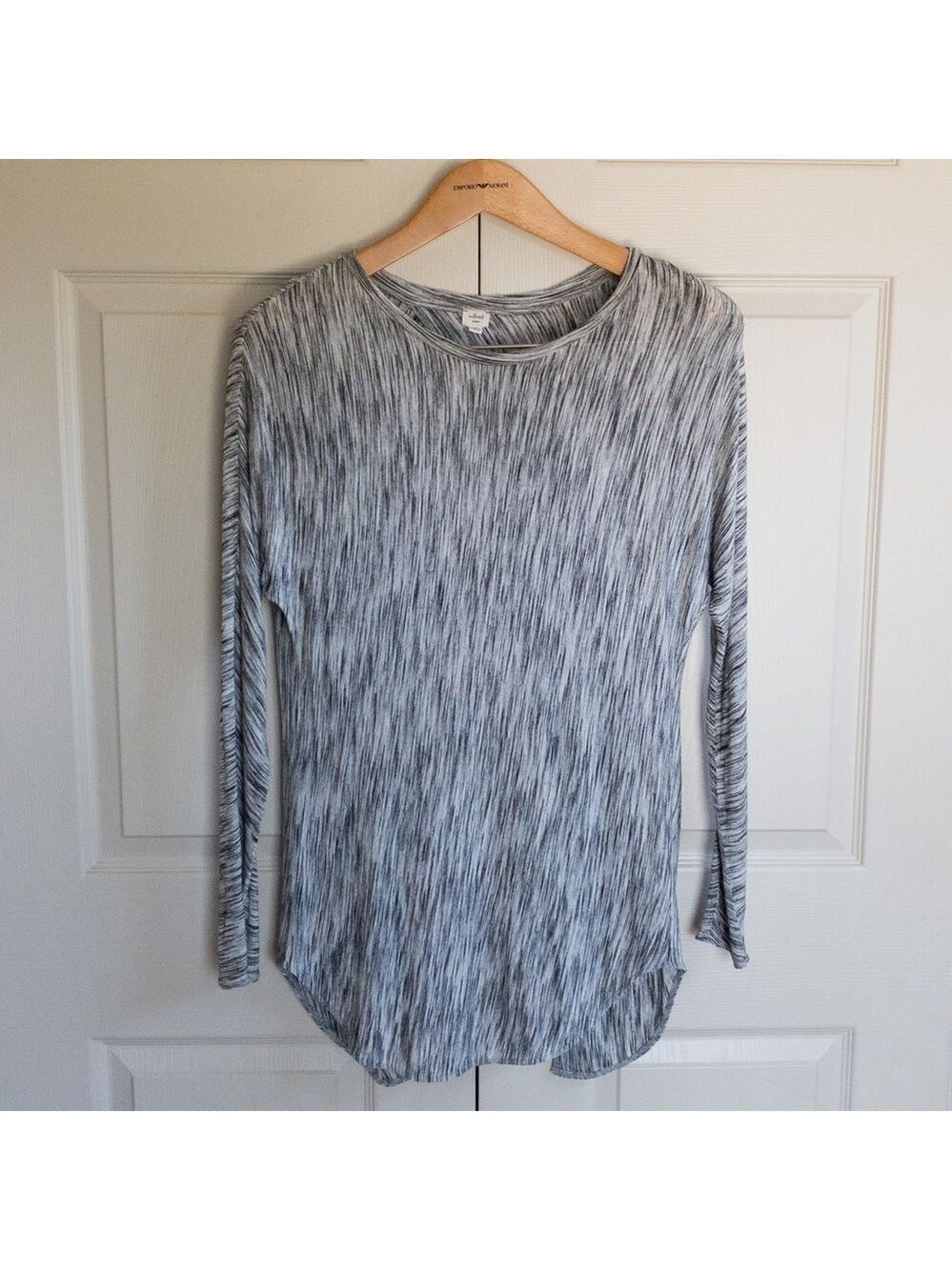 Wilfred Dolman Long Sleeve Crewneck Heathered Open Cross Back Tunic Size Small